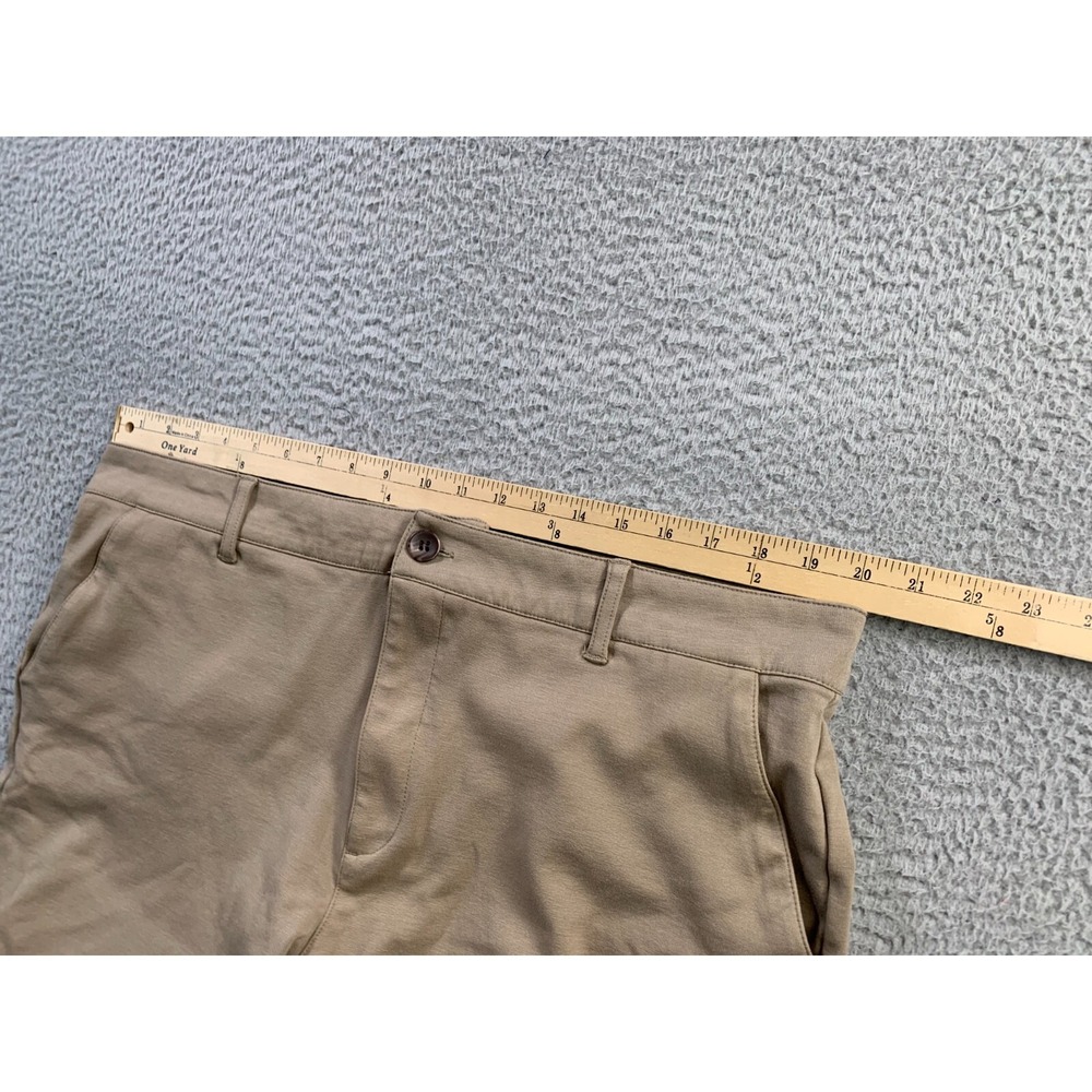 True Classic Pants Mens 40x27 Beige Soft Stretch Comfort Casual Chino - Picture 7 of 13